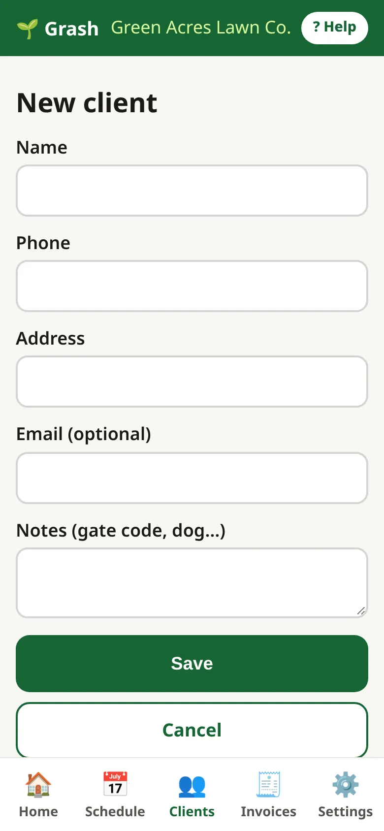 2. Add a client & a property photo