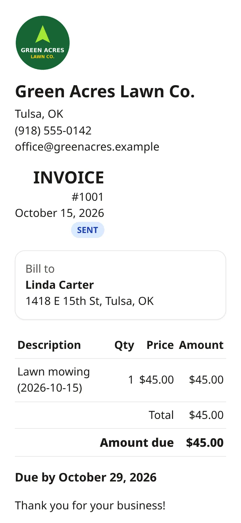 8. Send the invoice & get paid