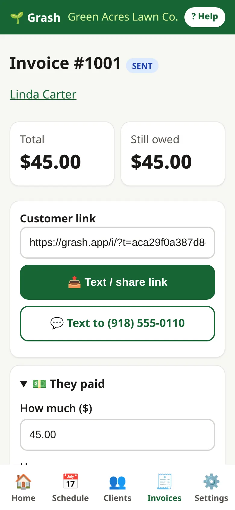 8. Send the invoice & get paid