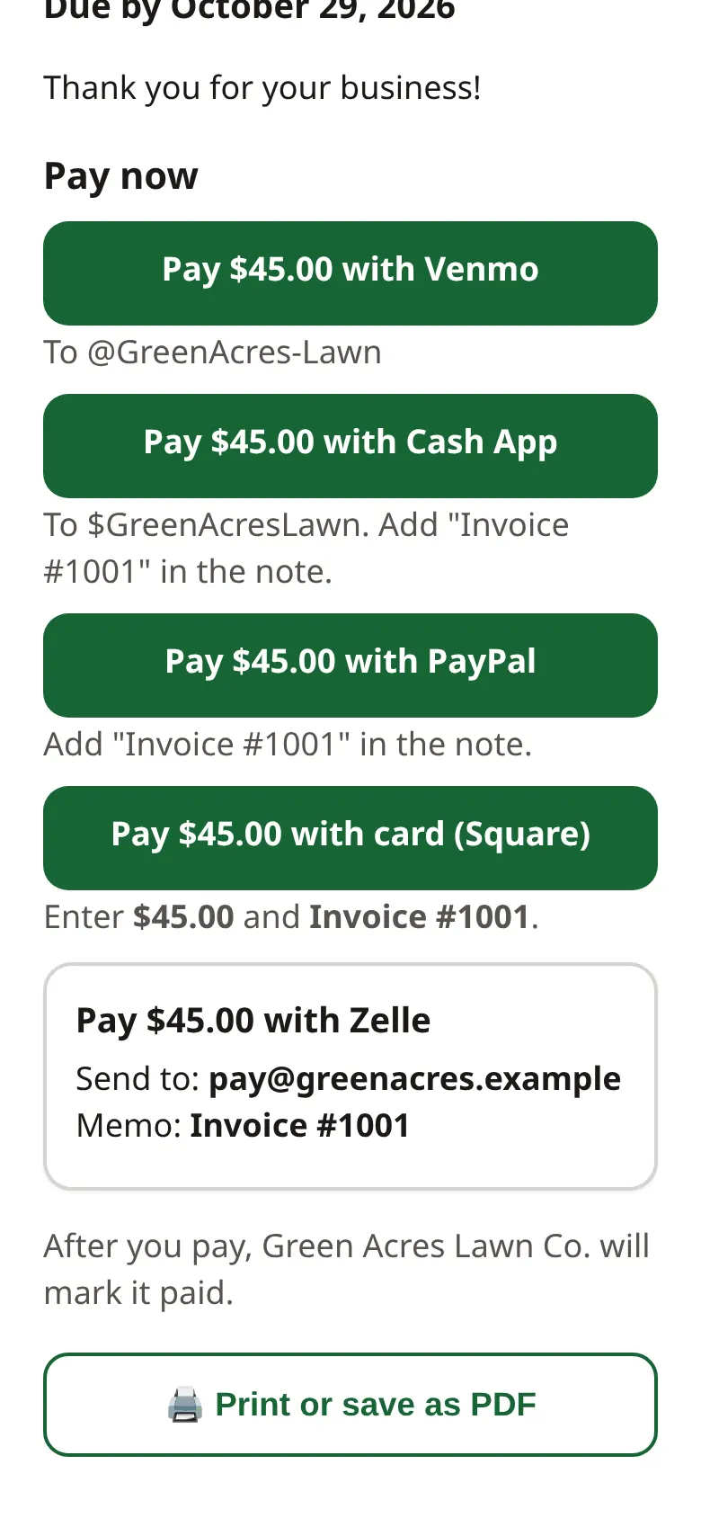 8. Send the invoice & get paid