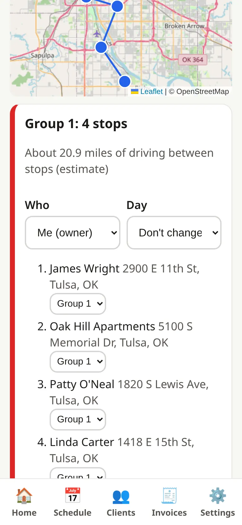 6. Use the map & route view