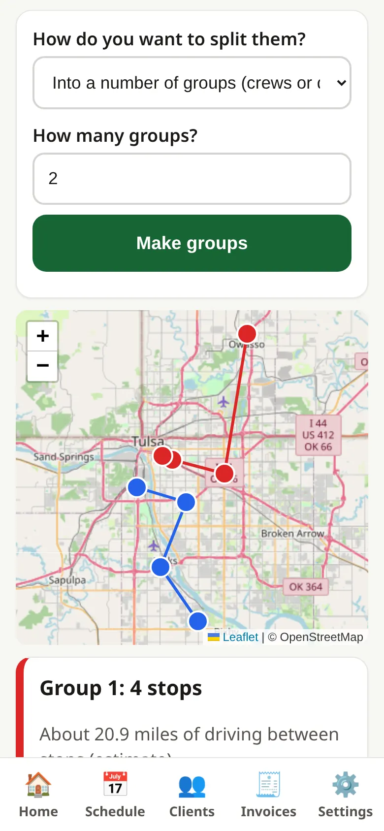 6. Use the map & route view