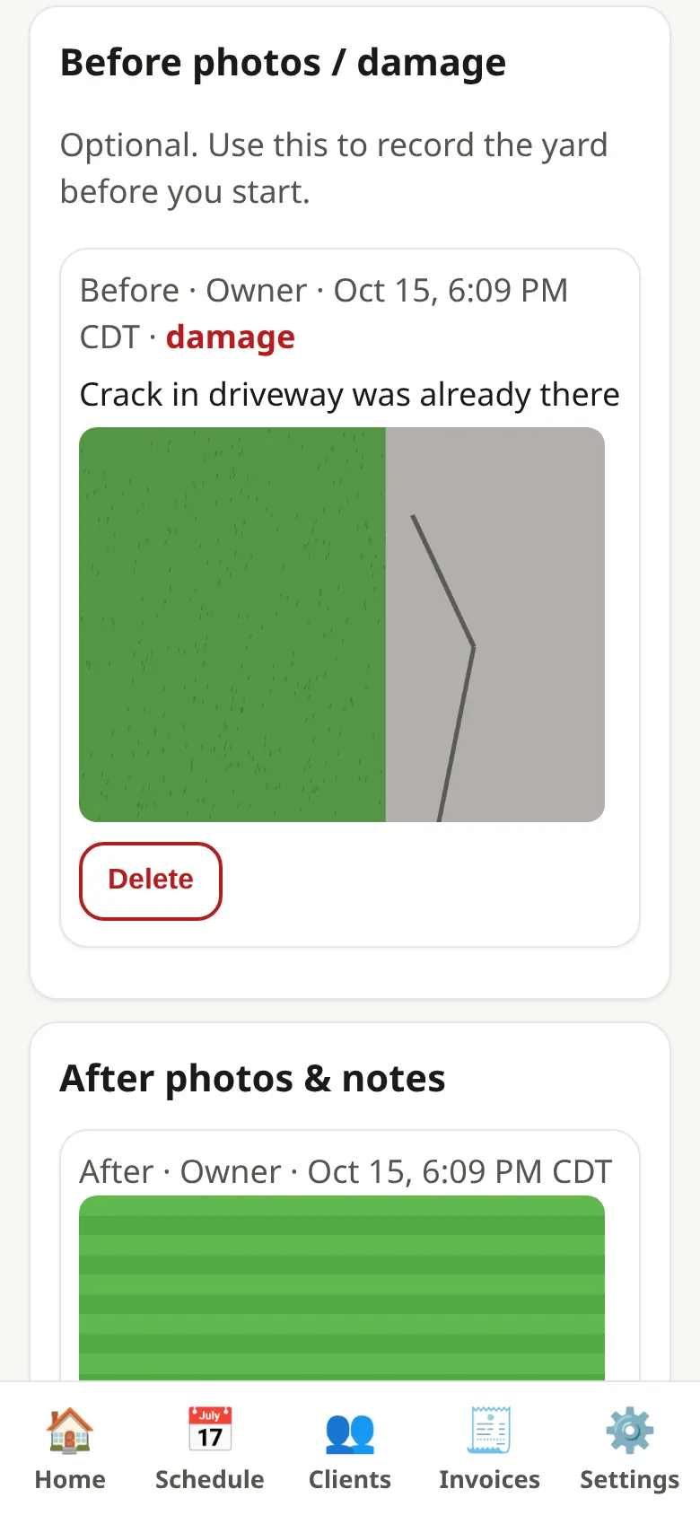 7. Finish a job with photos